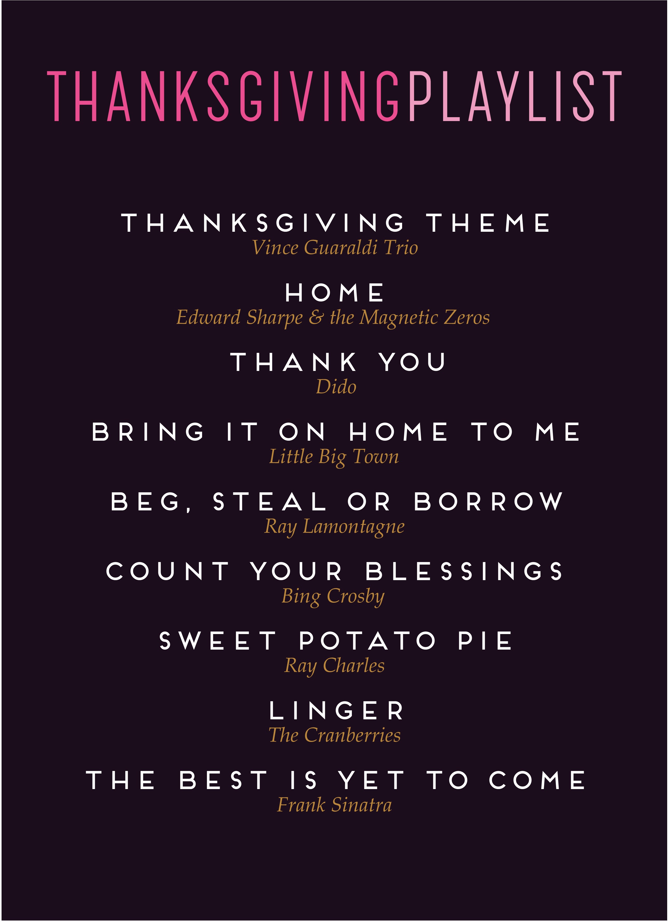 Thanksgiving Playlist